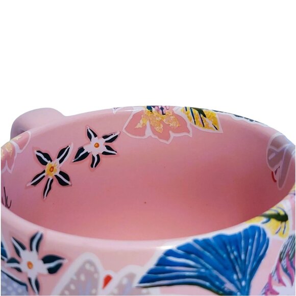 NWOT Retired OPALHOUSE MUG Away from My Desk Tropical Floral Cockatoo Stoneware - Picture 13 of 16